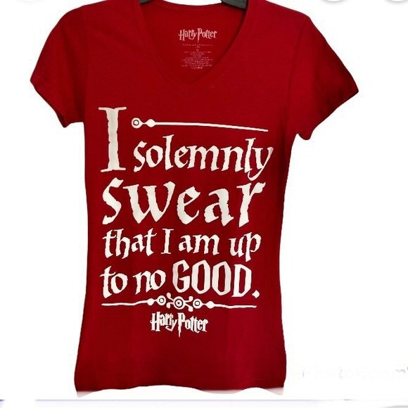 HARRY POTTER Red V Neck Red and White TShirt Kids Youth Medium - Picture 5 of 10